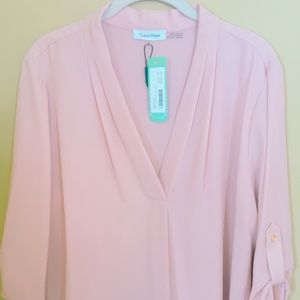 XL Calvin Klein Blush Colored Blouse